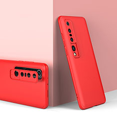 Custodia Plastica Rigida Cover Opaca Fronte e Retro 360 Gradi P02 per Xiaomi Mi 10 Pro Rosso