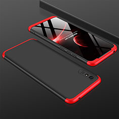 Custodia Plastica Rigida Cover Opaca Fronte e Retro 360 Gradi P03 per Xiaomi Redmi 9i Rosso e Nero