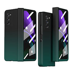 Custodia Plastica Rigida Cover Opaca Fronte e Retro 360 Gradi P04 per Samsung Galaxy Z Fold2 5G Verde Notte