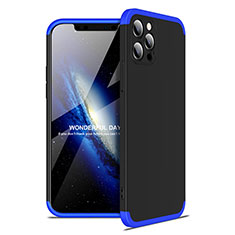 Custodia Plastica Rigida Cover Opaca Fronte e Retro 360 Gradi per Apple iPhone 12 Pro Max Blu e Nero