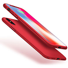 Custodia Plastica Rigida Cover Opaca Fronte e Retro 360 Gradi per Apple iPhone X Rosso