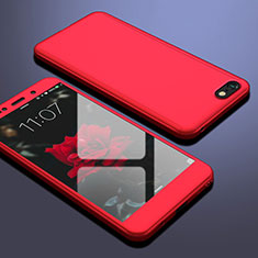 Custodia Plastica Rigida Cover Opaca Fronte e Retro 360 Gradi per Huawei Enjoy 8e Lite Rosso