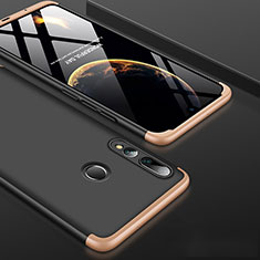 Custodia Plastica Rigida Cover Opaca Fronte e Retro 360 Gradi per Huawei Honor 20 Lite Oro e Nero