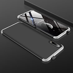 Custodia Plastica Rigida Cover Opaca Fronte e Retro 360 Gradi per Huawei Honor 9X Argento e Nero