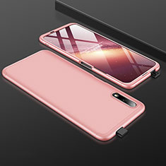 Custodia Plastica Rigida Cover Opaca Fronte e Retro 360 Gradi per Huawei Honor 9X Oro Rosa