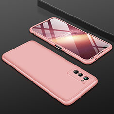 Custodia Plastica Rigida Cover Opaca Fronte e Retro 360 Gradi per Huawei Honor V30 5G Oro Rosa