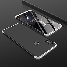 Custodia Plastica Rigida Cover Opaca Fronte e Retro 360 Gradi per Huawei Honor View 10 Lite Argento e Nero