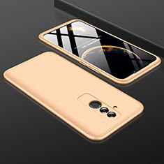 Custodia Plastica Rigida Cover Opaca Fronte e Retro 360 Gradi per Huawei Mate 20 Lite Oro