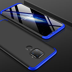 Custodia Plastica Rigida Cover Opaca Fronte e Retro 360 Gradi per Huawei Mate 30 Lite Blu e Nero