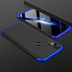 Custodia Plastica Rigida Cover Opaca Fronte e Retro 360 Gradi per Huawei P Smart+ Plus Blu e Nero