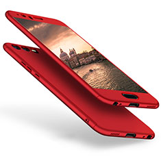 Custodia Plastica Rigida Cover Opaca Fronte e Retro 360 Gradi per Huawei P10 Plus Rosso