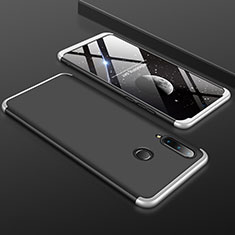 Custodia Plastica Rigida Cover Opaca Fronte e Retro 360 Gradi per Huawei P30 Lite Argento e Nero