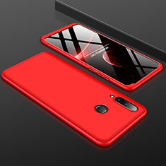 Custodia Plastica Rigida Cover Opaca Fronte e Retro 360 Gradi per Huawei P30 Lite XL Rosso