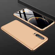 Custodia Plastica Rigida Cover Opaca Fronte e Retro 360 Gradi per Huawei P30 Oro