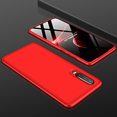Custodia Plastica Rigida Cover Opaca Fronte e Retro 360 Gradi per Huawei P30 Rosso