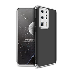 Custodia Plastica Rigida Cover Opaca Fronte e Retro 360 Gradi per Huawei P40 Pro+ Plus Argento