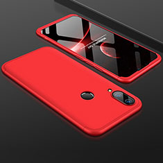 Custodia Plastica Rigida Cover Opaca Fronte e Retro 360 Gradi per Huawei Y9 (2019) Rosso