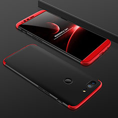 Custodia Plastica Rigida Cover Opaca Fronte e Retro 360 Gradi per OnePlus 5T A5010 Rosso e Nero