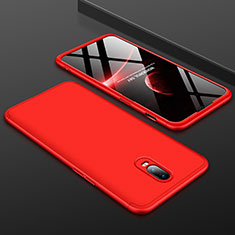 Custodia Plastica Rigida Cover Opaca Fronte e Retro 360 Gradi per OnePlus 6T Rosso