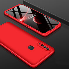 Custodia Plastica Rigida Cover Opaca Fronte e Retro 360 Gradi per Oppo A8 Rosso