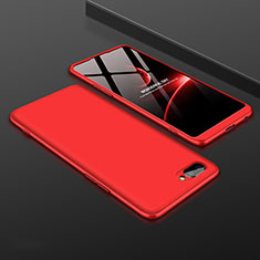 Custodia Plastica Rigida Cover Opaca Fronte e Retro 360 Gradi per Oppo AX5 Rosso