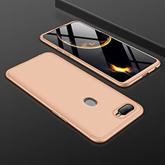 Custodia Plastica Rigida Cover Opaca Fronte e Retro 360 Gradi per Oppo AX7 Oro