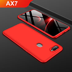 Custodia Plastica Rigida Cover Opaca Fronte e Retro 360 Gradi per Oppo AX7 Rosso