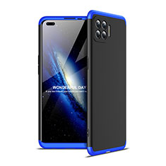 Custodia Plastica Rigida Cover Opaca Fronte e Retro 360 Gradi per Oppo F17 Pro Blu e Nero