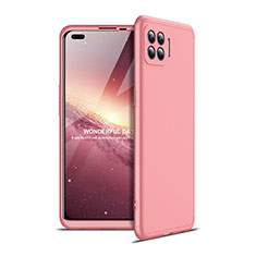 Custodia Plastica Rigida Cover Opaca Fronte e Retro 360 Gradi per Oppo F17 Pro Oro Rosa