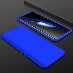 Custodia Plastica Rigida Cover Opaca Fronte e Retro 360 Gradi per Oppo Find X Blu