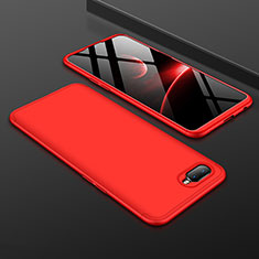 Custodia Plastica Rigida Cover Opaca Fronte e Retro 360 Gradi per Oppo R15X Rosso