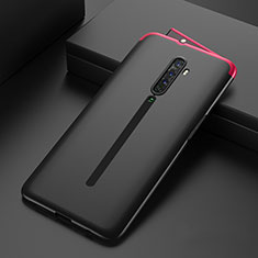 Custodia Plastica Rigida Cover Opaca Fronte e Retro 360 Gradi per Oppo Reno2 Rosso e Nero