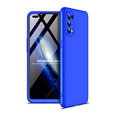 Custodia Plastica Rigida Cover Opaca Fronte e Retro 360 Gradi per Oppo Reno4 4G Blu