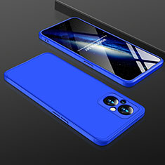 Custodia Plastica Rigida Cover Opaca Fronte e Retro 360 Gradi per Oppo Reno7 Lite 5G Blu