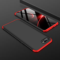 Custodia Plastica Rigida Cover Opaca Fronte e Retro 360 Gradi per Oppo RX17 Neo Rosso e Nero