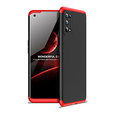 Custodia Plastica Rigida Cover Opaca Fronte e Retro 360 Gradi per Realme 7 Pro Rosso e Nero