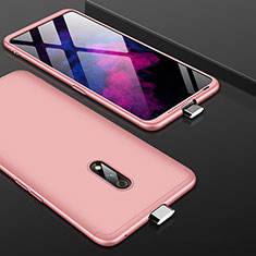 Custodia Plastica Rigida Cover Opaca Fronte e Retro 360 Gradi per Realme X Oro Rosa