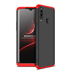 Custodia Plastica Rigida Cover Opaca Fronte e Retro 360 Gradi per Samsung Galaxy A20s Rosso e Nero