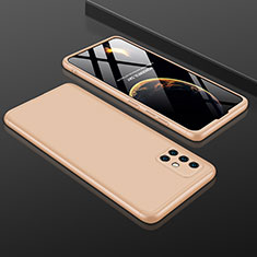 Custodia Plastica Rigida Cover Opaca Fronte e Retro 360 Gradi per Samsung Galaxy A51 5G Oro