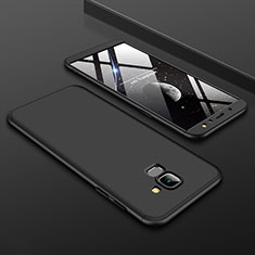 Custodia Plastica Rigida Cover Opaca Fronte e Retro 360 Gradi per Samsung Galaxy A6 (2018) Dual SIM Nero