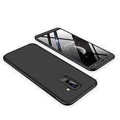 Custodia Plastica Rigida Cover Opaca Fronte e Retro 360 Gradi per Samsung Galaxy A6 Plus (2018) Nero