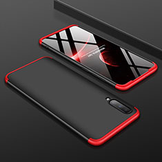 Custodia Plastica Rigida Cover Opaca Fronte e Retro 360 Gradi per Samsung Galaxy A70 Rosso e Nero
