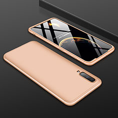 Custodia Plastica Rigida Cover Opaca Fronte e Retro 360 Gradi per Samsung Galaxy A70S Oro