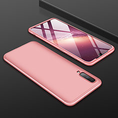 Custodia Plastica Rigida Cover Opaca Fronte e Retro 360 Gradi per Samsung Galaxy A70S Oro Rosa