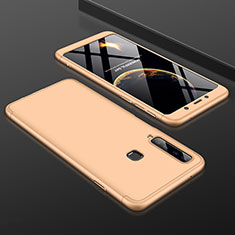 Custodia Plastica Rigida Cover Opaca Fronte e Retro 360 Gradi per Samsung Galaxy A9s Oro