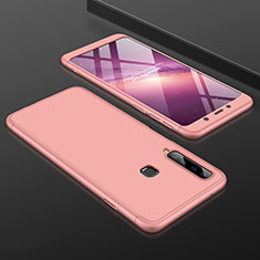 Custodia Plastica Rigida Cover Opaca Fronte e Retro 360 Gradi per Samsung Galaxy A9s Oro Rosa
