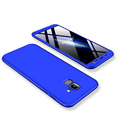 Custodia Plastica Rigida Cover Opaca Fronte e Retro 360 Gradi per Samsung Galaxy J6 (2018) J600F Blu