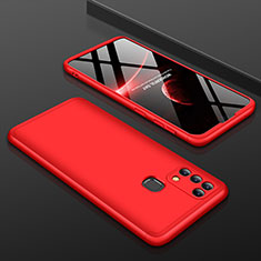 Custodia Plastica Rigida Cover Opaca Fronte e Retro 360 Gradi per Samsung Galaxy M31 Prime Edition Rosso