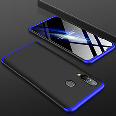 Custodia Plastica Rigida Cover Opaca Fronte e Retro 360 Gradi per Samsung Galaxy M40 Blu e Nero