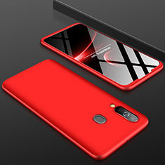Custodia Plastica Rigida Cover Opaca Fronte e Retro 360 Gradi per Samsung Galaxy M40 Rosso